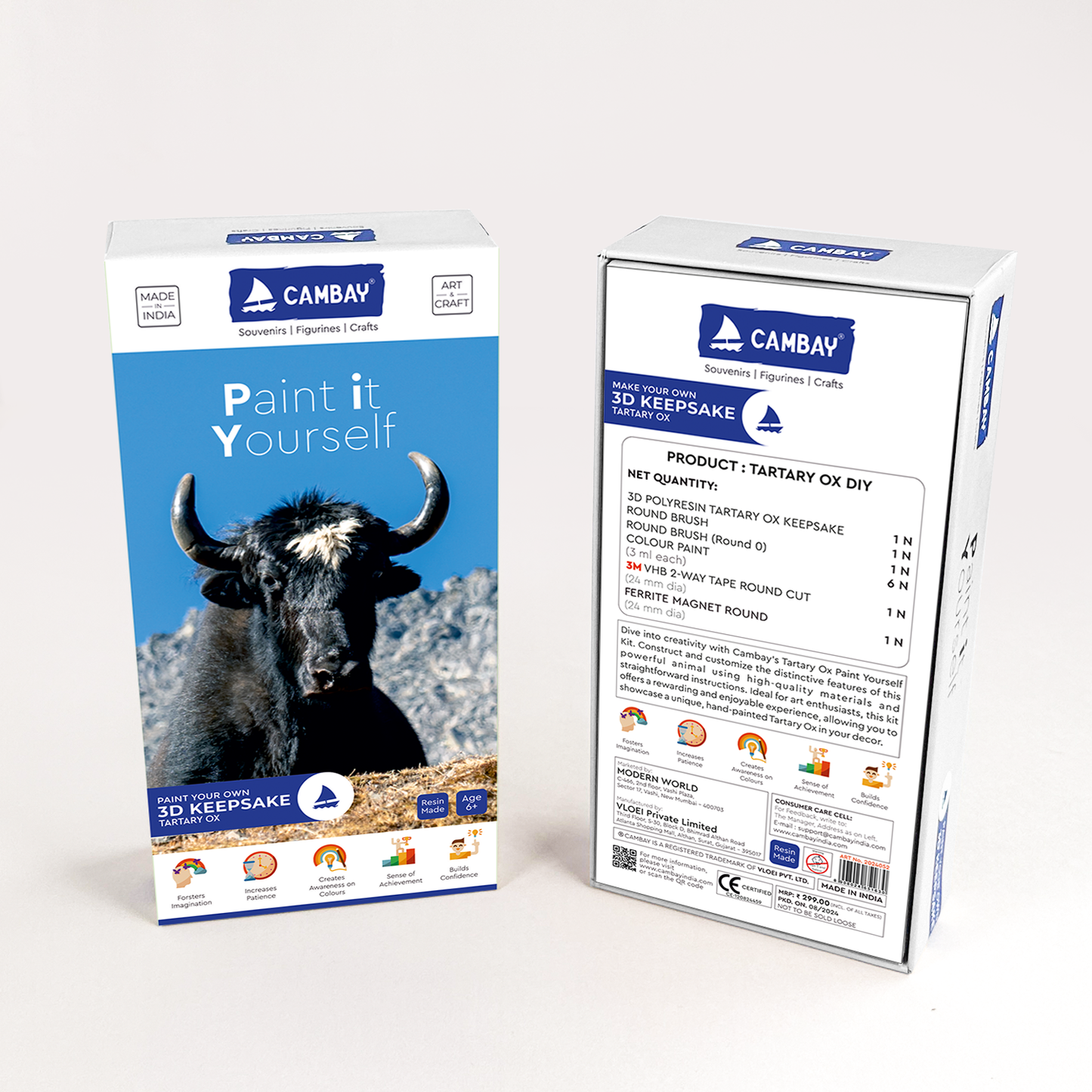 3D Tartary Ox Face Paint it Yourself Kit