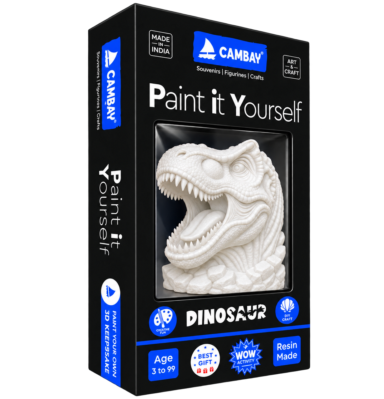 CAMBAY 3D Dinosaurs King of Dinosaurs Paint it Yourself Kit