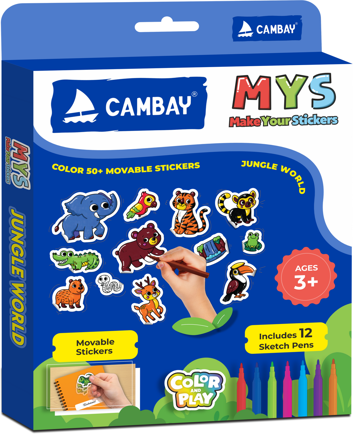 Cambay Make Your Stickers Colour & Play Jungle World