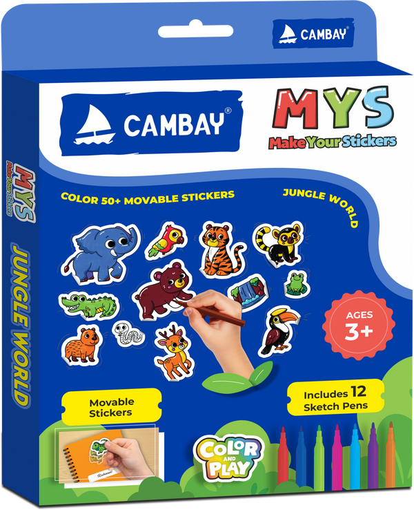 Cambay Make Your Stickers Colour & Play Jungle World
