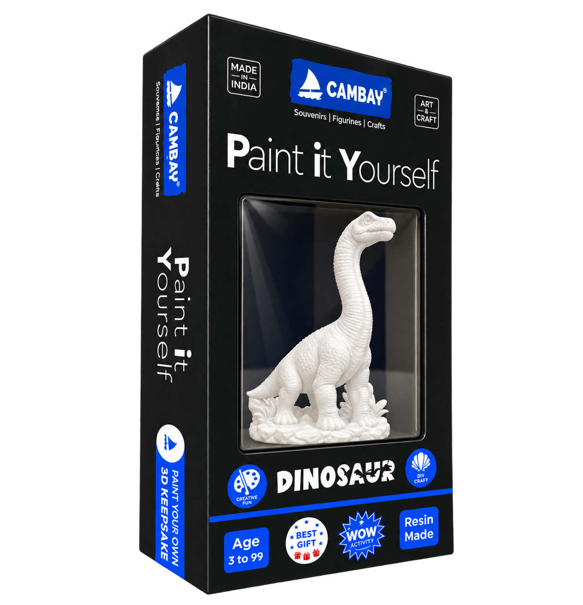 CAMBAY 3D Dinosaurs Jurassic Giant Paint it Yourself Kit