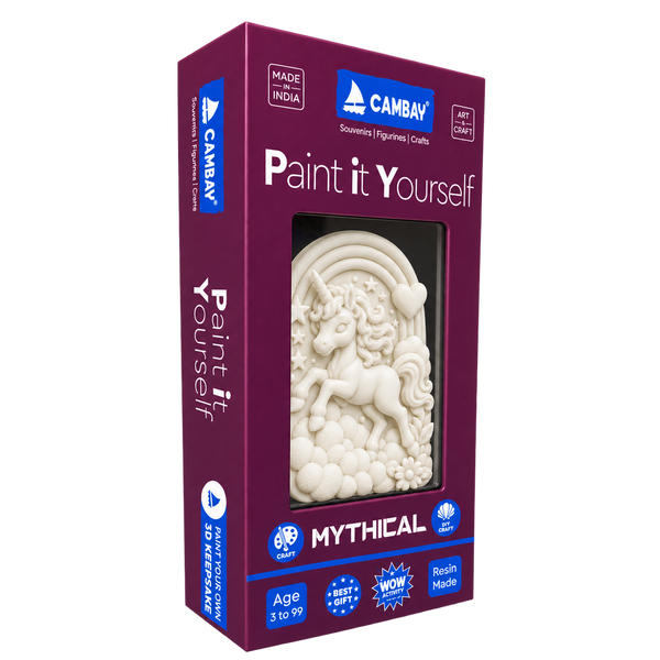 CAMBAY 3D Mythicals Rainbow Unicorn Paint it Yourself Kit