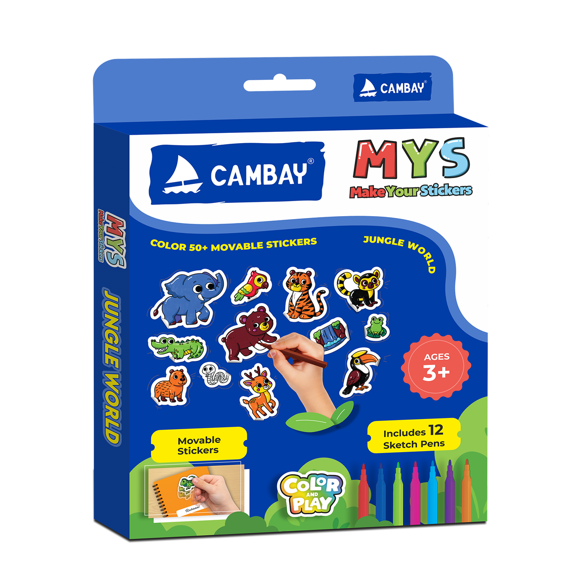 Make Your Stickers Colour & Play Jungle World