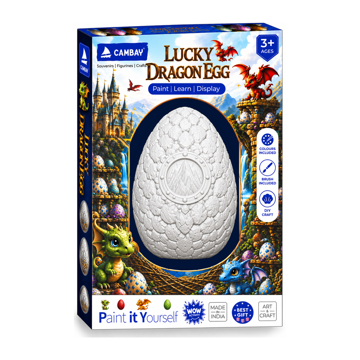 CAMBAY 3D Dragon Peak Lucky Dragon Egg Paint it Yourself Kit