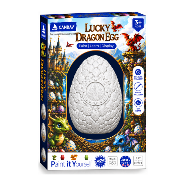 CAMBAY 3D Dragon Peak Lucky Dragon Egg Paint it Yourself Kit