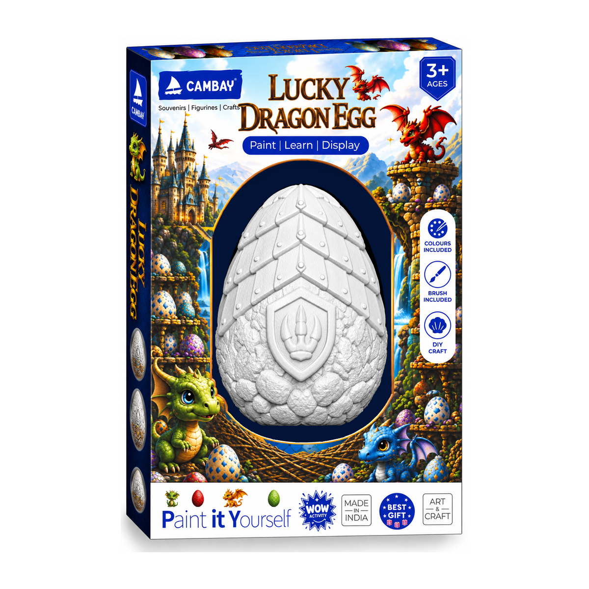 CAMBAY 3D Dragon Armour Lucky Dragon Egg Paint it Yourself Kit
