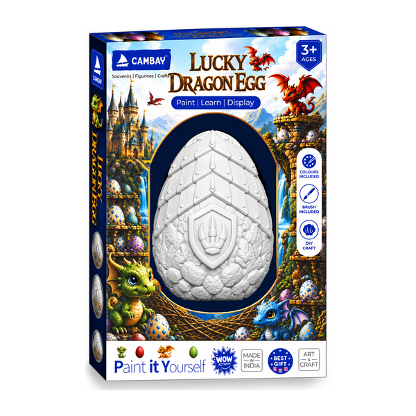 CAMBAY 3D Dragon Armour Lucky Dragon Egg Paint it Yourself Kit