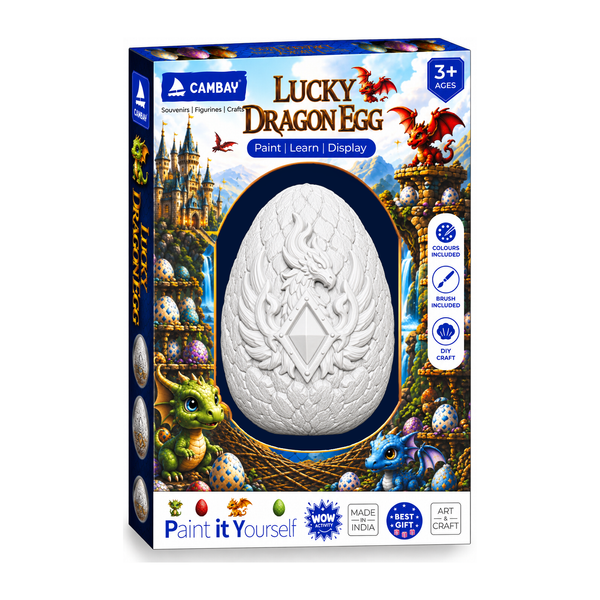 CAMBAY 3D Flame Guardian Dragon Egg Paint it Yourself Kit