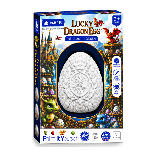 CAMBAY 3D Dragon King Lucky Dragon Egg Paint it Yourself Kit