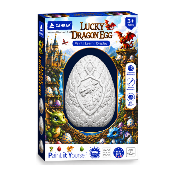 CAMBAY 3D Royal Dragon Crest Lucky Dragon Egg Paint it Yourself Kit