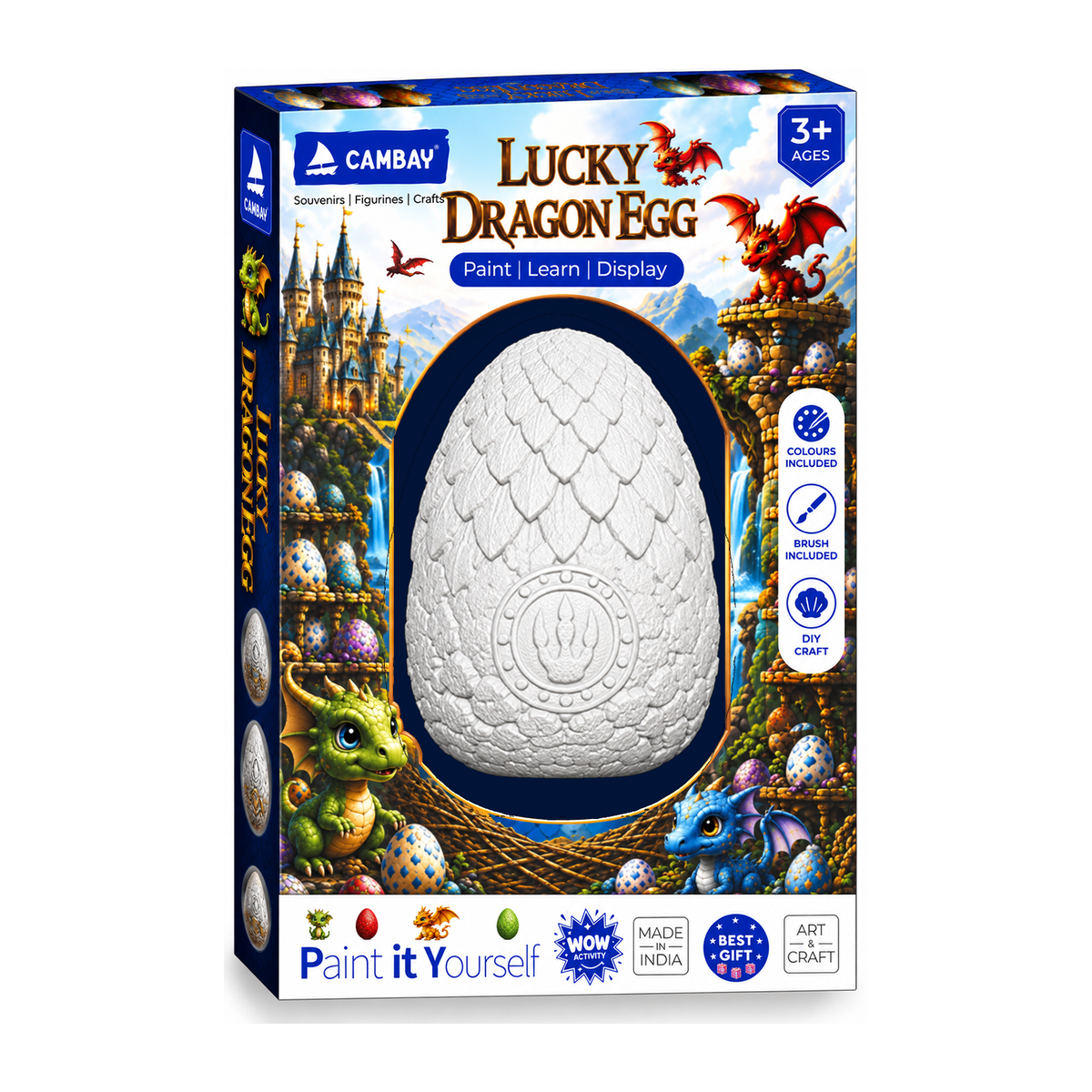 CAMBAY 3D Dragon Scale Dragon Egg Paint it Yourself Kit